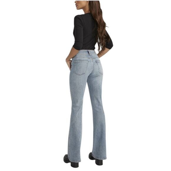 silver be low low rise Y2K flare jeans womens size 28 long inseam - Picture 1 of 9